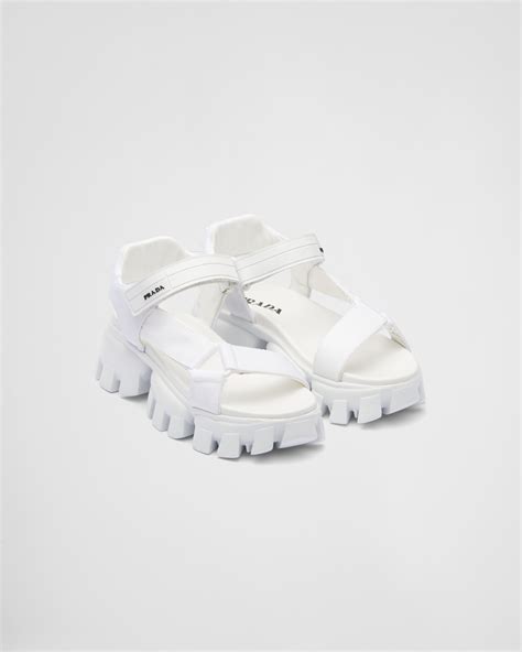 prada sporty woven nylon tape sandals|Prada.